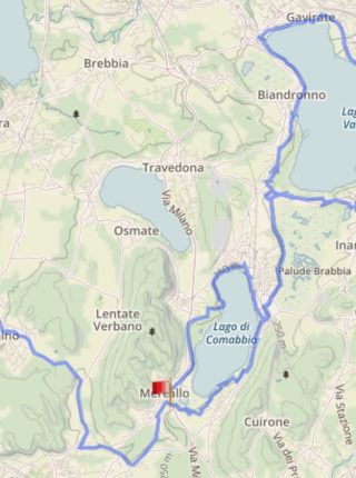 Giro dei laghi di Comabbio e Varese da Angera